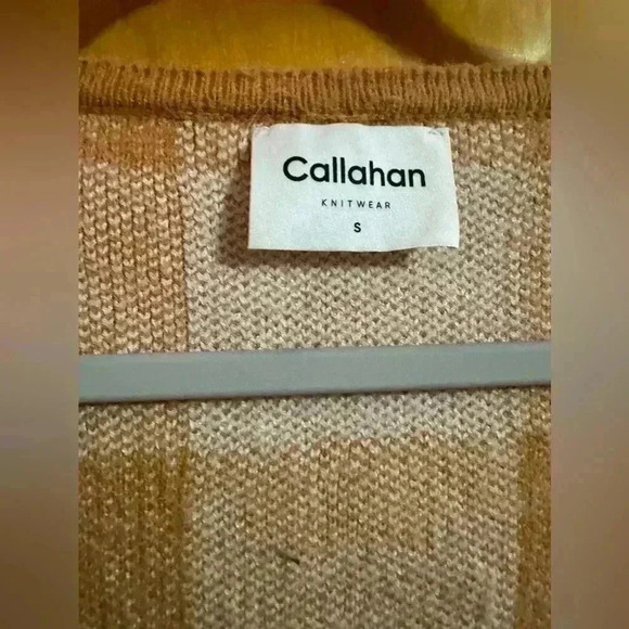 Callahan Women’s Sweater Small Agnes Surplice Light Brown & Cream - Picture 6 of 7